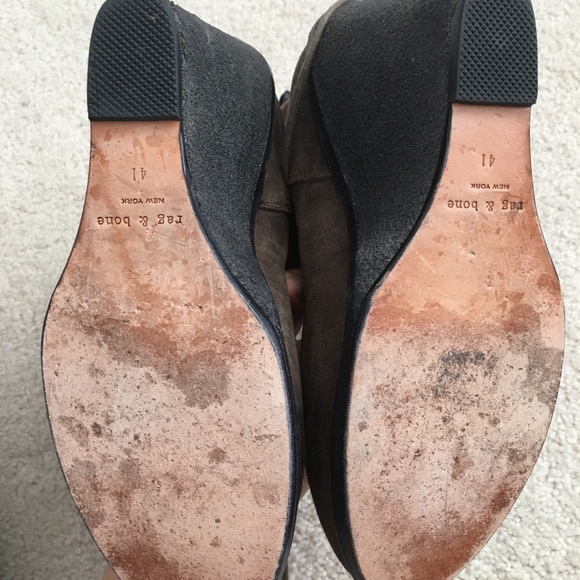 Rag & Bone Suede Cushioned Platform Booties 41 - Picture 7 of 8